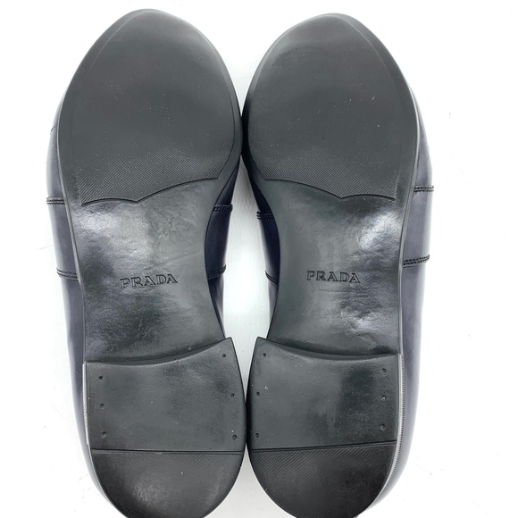 Prada Gray Marble Patent Leather Loafers Men - Picture 15 of 16